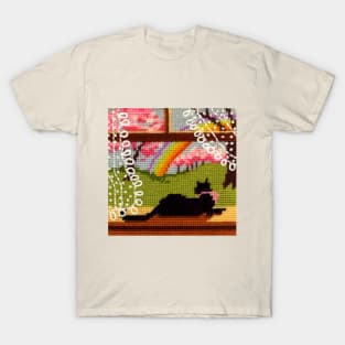 Four Seasons Window  Kitty T-Shirt